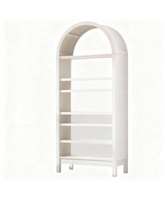 Arched Book shelves with Adjustable Shelves for Space-Efficient Storage
