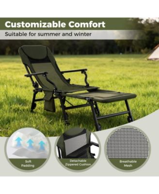 Oversized Folding Detachable Footrest, Heavy-Duty Outdoor Seat Fishing Chair