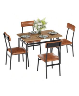  Kitchen Table 5 Piece Dining Table Set For 4 Kitchen Table And Chairs Set for Dining Room, Home Office, Living Room