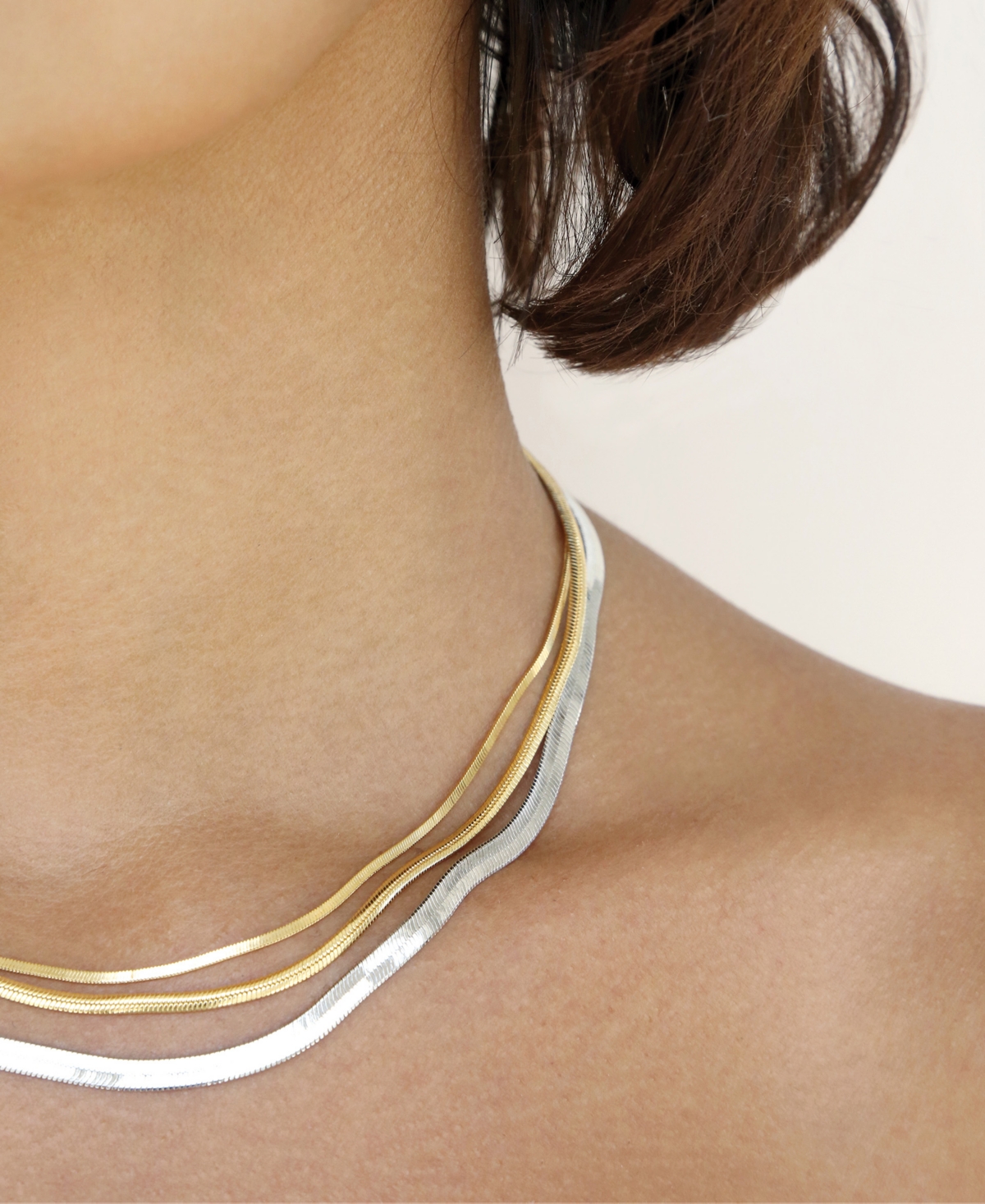 Ettika Mixed Metal Strands Necklace