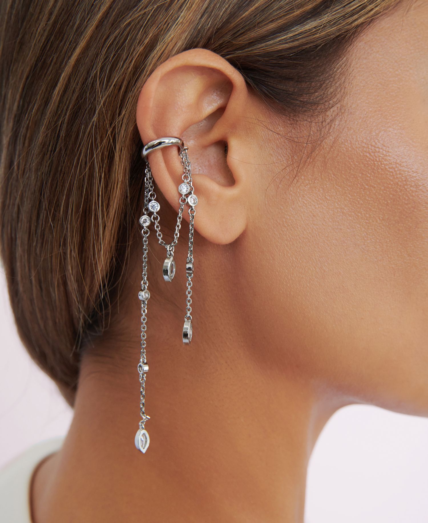 Bold Metallic Cuff Earring Set