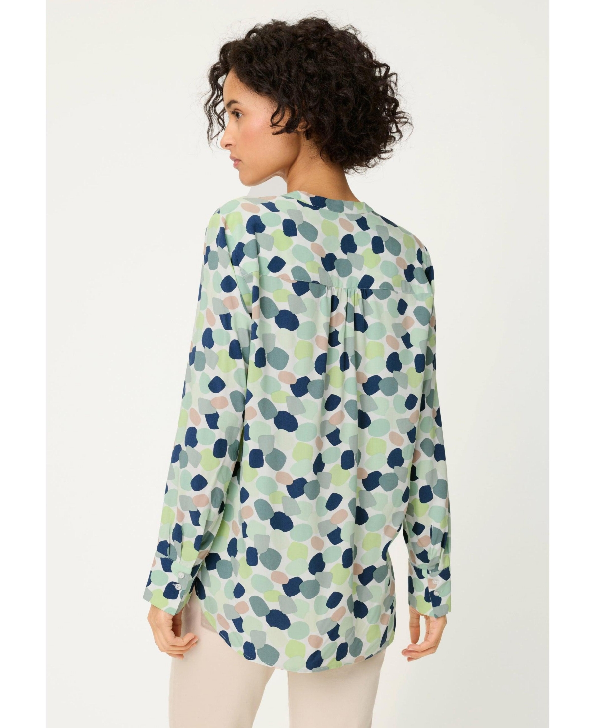 Olsen Women's Blot Print Blouse Tops