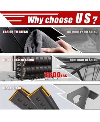 Heavy Duty 63"x40" 5-Tier Metal Garage Shelving, 2500lb Capacity, Tool-Free Assembly