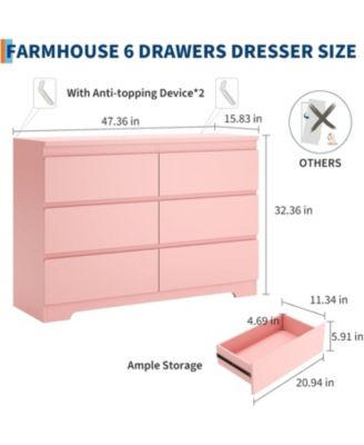 6 Simply Modern Chest of Drawer Dresser for Clothes Storage for Bedroom