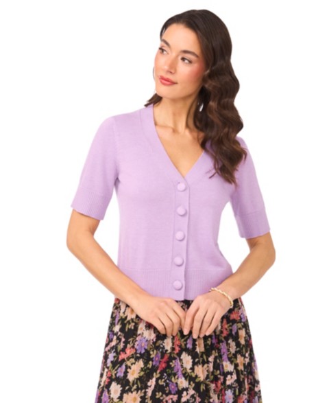 Женские CeCe Women's V-Neck Short-Sleeve Cardigan