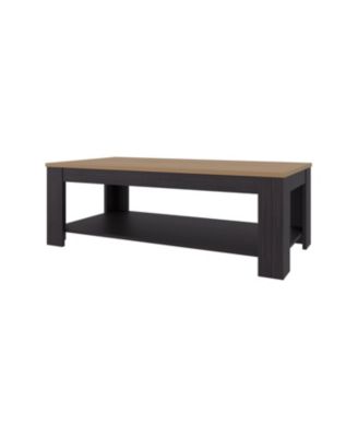 Rectangular Coffee Table with Lower Shelf, Wenge