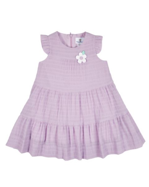 Платье Florence Eiseman Crinkle Lawn Dress With Flower для девочек, цвет: Фиолетовый