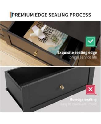 Wide 6-Drawer Modern Dresser, Deep Drawers for Bedroom