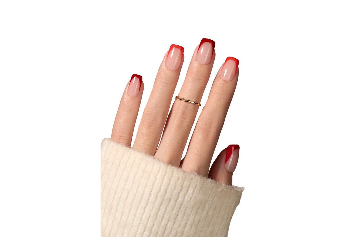 Beetles X Press Short Square French Tip Press On Nails Kit, 160 Pc.