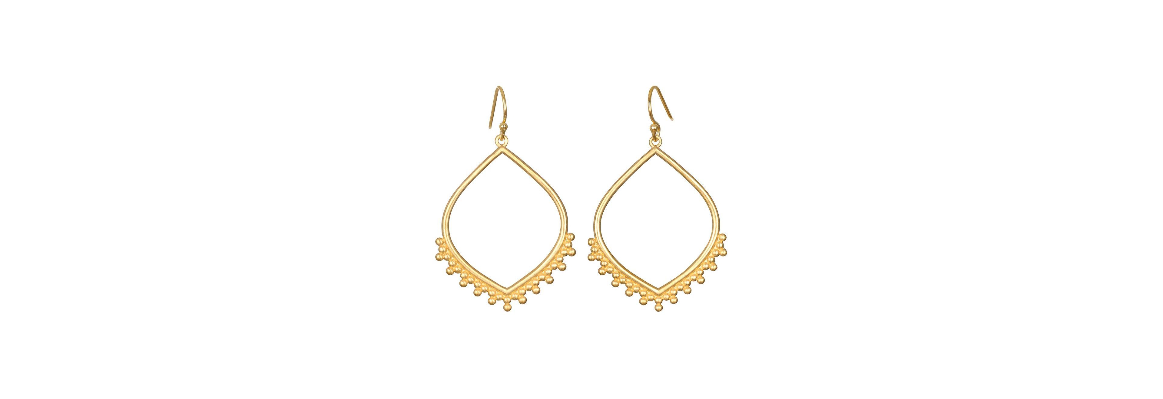 Satya Jewelry Open to Receive Lotus Petal Hoop Earrings