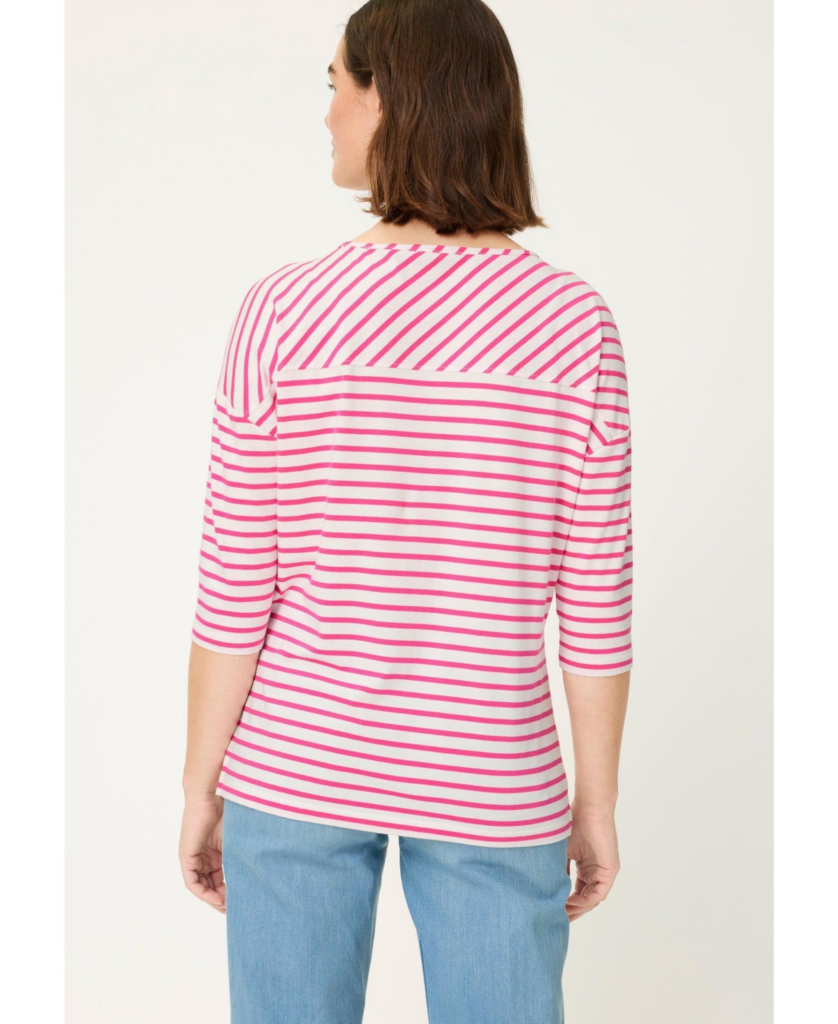 Olsen Women's Stripe & Hearts Print T-Shirt