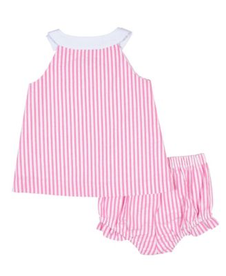 Big Girls Seersucker Dress With Strawberries