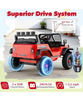 24V Ride On Car for Kids with Parent Remote Control and Music