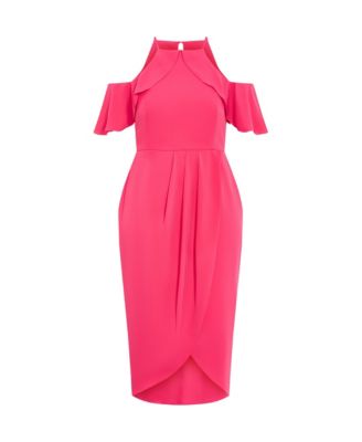 Women's Plus Size Love Siren Ruffle Shoulder Dress