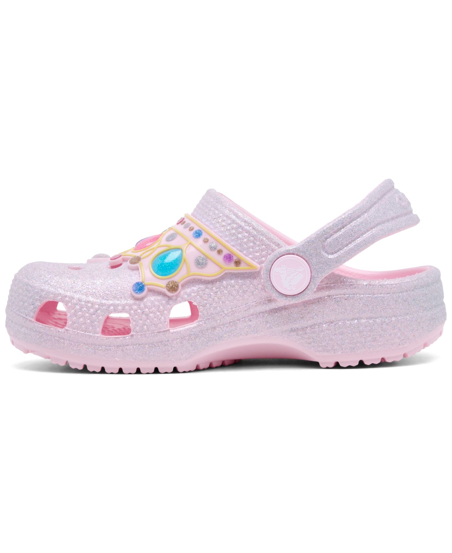 Сабо Crocs I Am Princess Glitter Clogs from Finish Line для девочек-малышей, цвет: Розовый / Разноцветный — фото 3