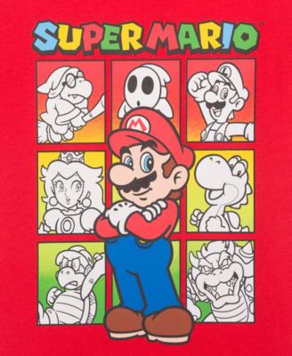 Boys' 5-20 Super Mario & Friends Panels Short-Sleeve T-Shirt