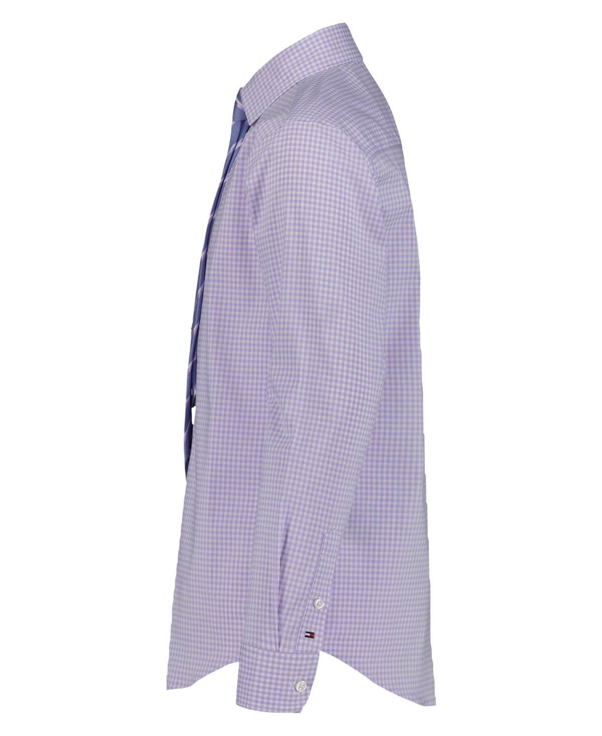 Tommy Hilfiger Boys' 8-20 Long-Sleeve Stretch Mini Gingham Shirt
