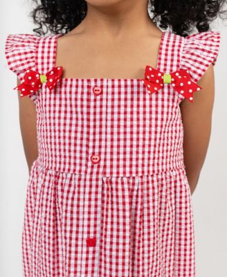 Girls' 2T-6X Gingham Seersucker Dress