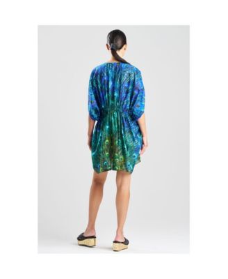 Women's Peacock - Cotton Voile Short Caftan