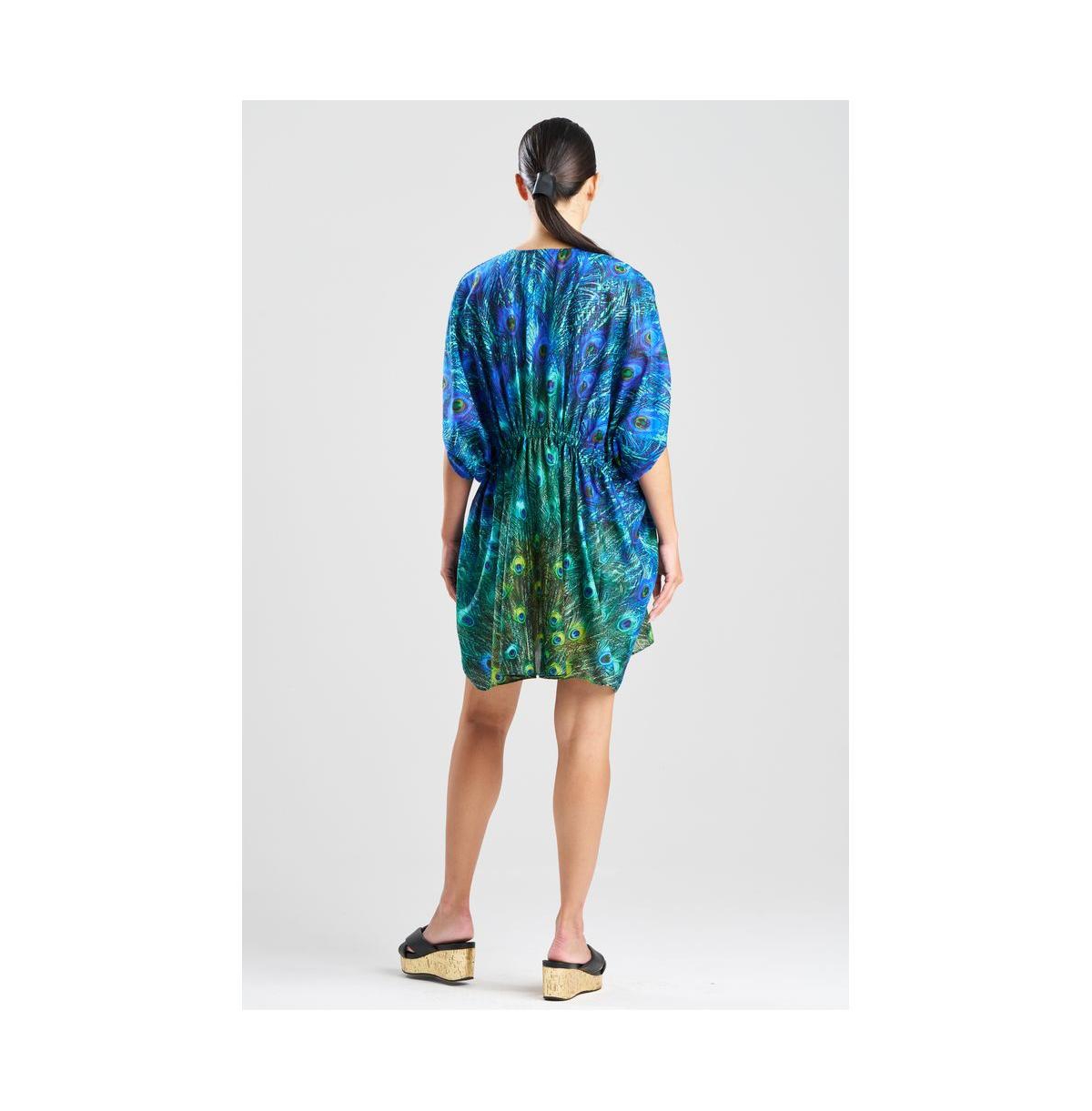 Natori Women's Peacock - Cotton Voile Short Caftan