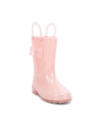 Kids Pearlized Lighted Rain Boot