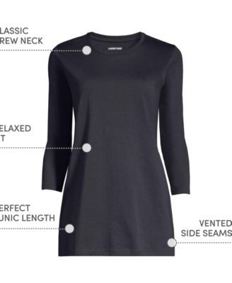 Women's 3/4 Sleeve Cotton Supima Tunic Top