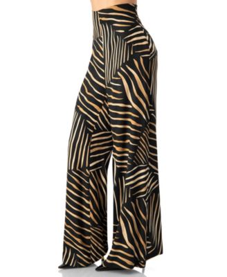 Women's Wide-Leg Patterned Trousers