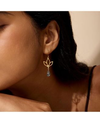 Ignite Renewal Topaz Lotus Drop Earrings