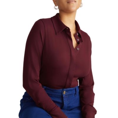 Plus Size Elbe Liquid Jersey Shirt Classic Fit
