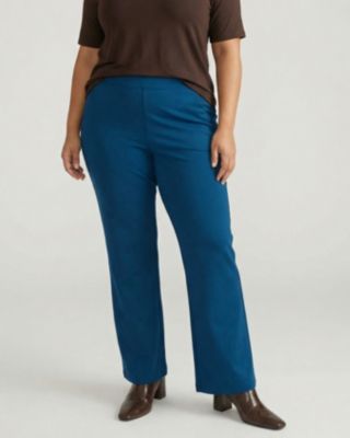 Plus Size Pull On Bootcut Ponte Pants