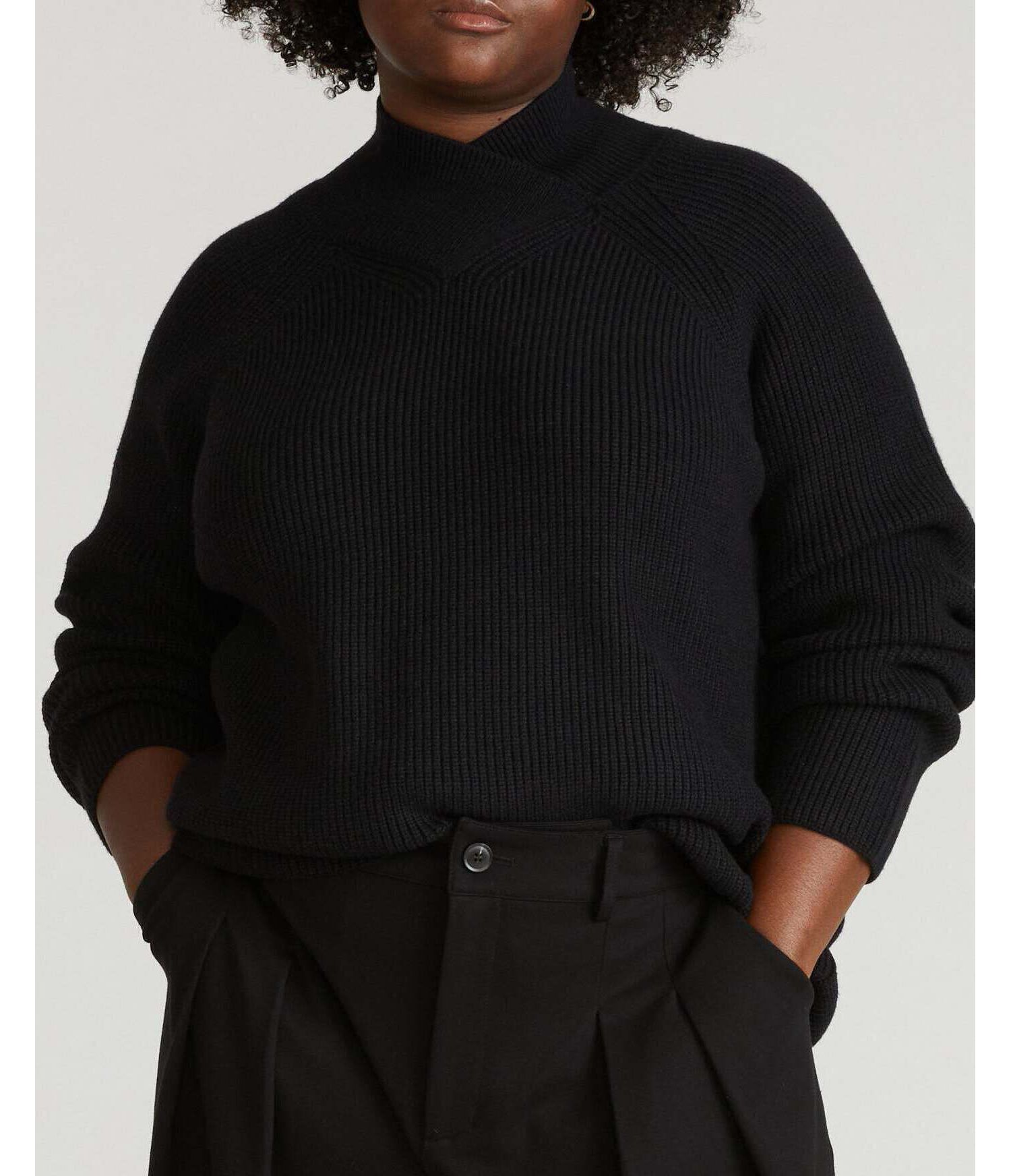 Women's Plus Size Arly Wrap Neck Sweater