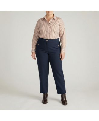 Women's Plus Size Elbe Popover Stretch Poplin Shirt