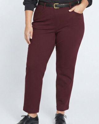 Plus Size Cigarette Ponte Pants