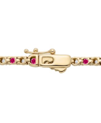 Multi-Gemstone Bracelet in 14k Gold Over Sterling Silver (Also in Sterling Silver)