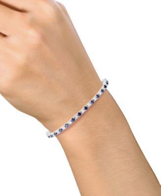 Multi-Gemstone Bracelet in 14k Gold Over Sterling Silver (Also in Sterling Silver)