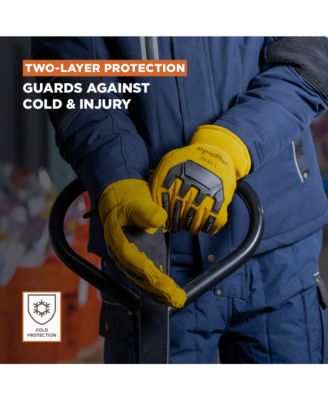 Men's Double Insulated Impact Gloves - Heavy-Duty, Water-Resistant, Durable Cold Weather Work Gloves