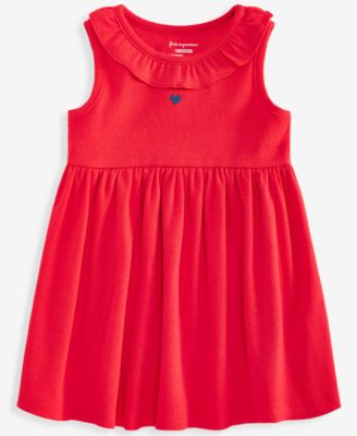 Baby Girls' 0M-24M Ditsy Heart Embroidered Dress