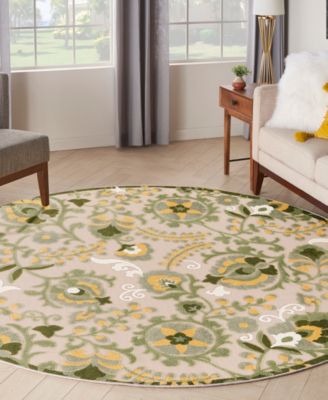 Aloha ALH17 5'3"x5'3" Round Area Rug