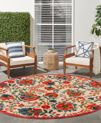 Aloha ALH17 5'3"x5'3" Round Area Rug