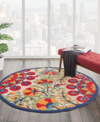 Aloha ALH20 4' x 4' Round Outdoor Area Rug