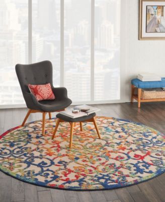 Aloha ALH21 7'10" x 7'10" Round Outdoor Area Rug