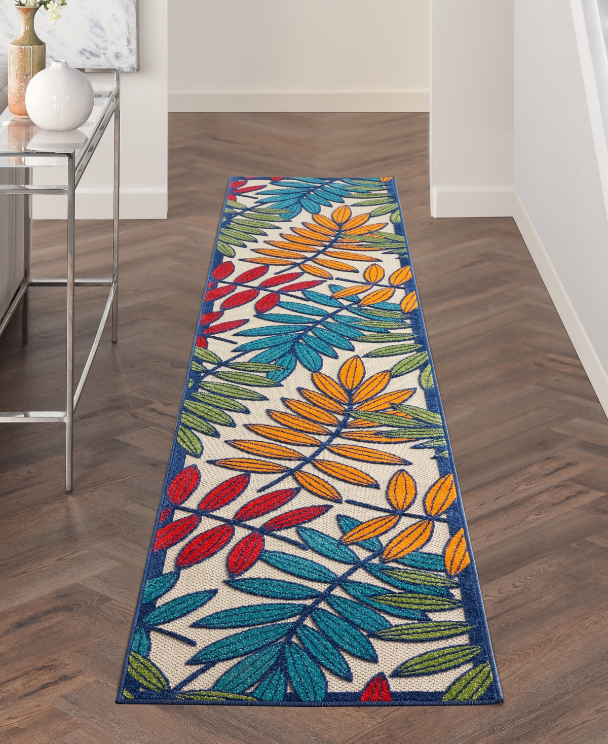 Nourison Home Aloha ALH18 Multi 2'3" x 12' Runner Rug