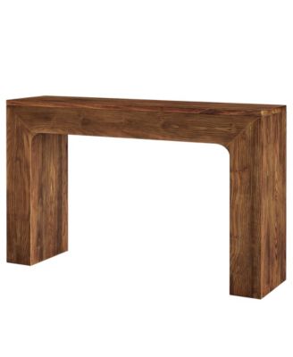 43.3" Solid Wood Console Table, Farmhouse Entryway Table with Double Base for Living Room, Behind Couch, Hallway & Foyer (Vintage)