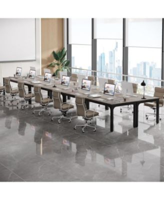 6.5ft Conference Room Table, 291.34" W x 78.74" D Large Office Meeting Table (8 Pcs)