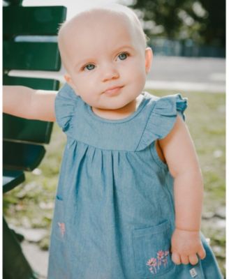 Baby Girls Chambray Dress and Bloomer Set