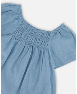 Toddler Girls Blue Chambray Top