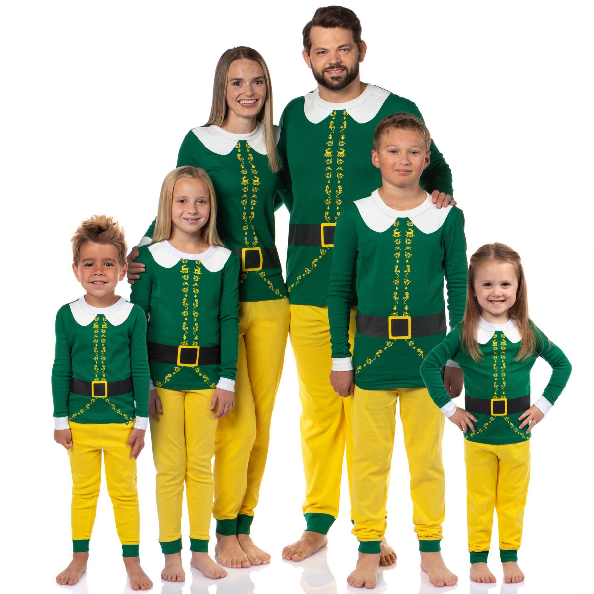 Elf Toddler Boys Holiday Classic Christmas Buddy The 2-Piece Tight Fit Long Sleeve Pajama Set
