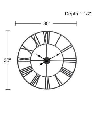 River Parks 30" Wide Zia Open Metal Round Wall Clock