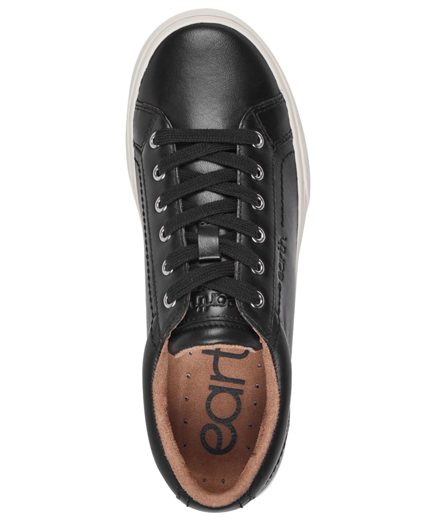 Женские кроссовки Earth Dailey Leather Low Profile Lace-Up, цвет: Чёрный кожаный — фото 4