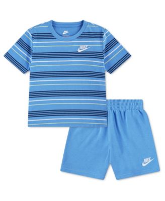 Toddler Boys' 2T-4T Striped Short-Sleeve T-Shirt and French Terry Shorts, 2-Piece Set